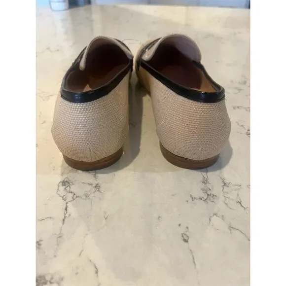 Kate Spade Women's Neutral Loafers Size 9B Raffia Straw Flats